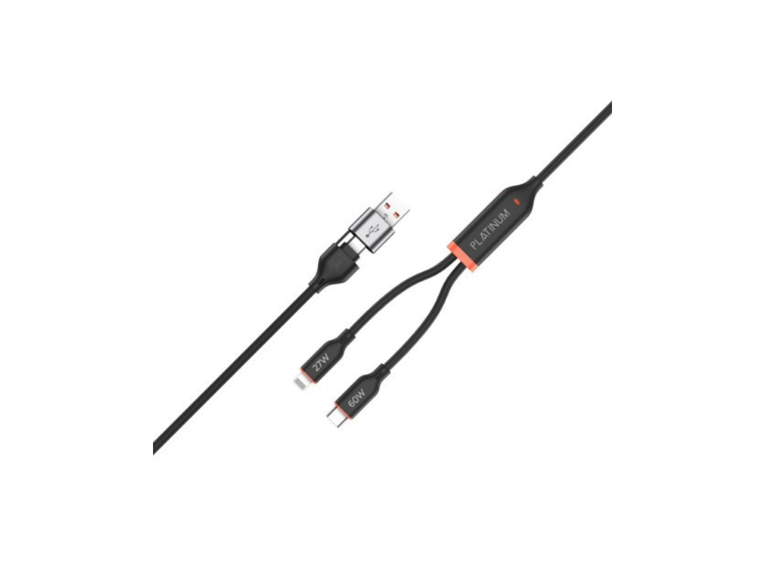 Platinum VITAL Series 2in1 PD Cable 1.2M - Black Platinum VITAL Series 2in1 PD Cable 1.2M - Black
